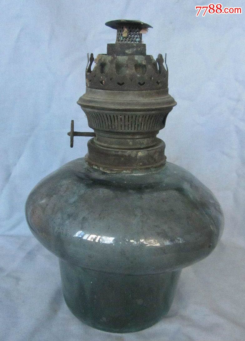 民国大号玻璃煤油灯