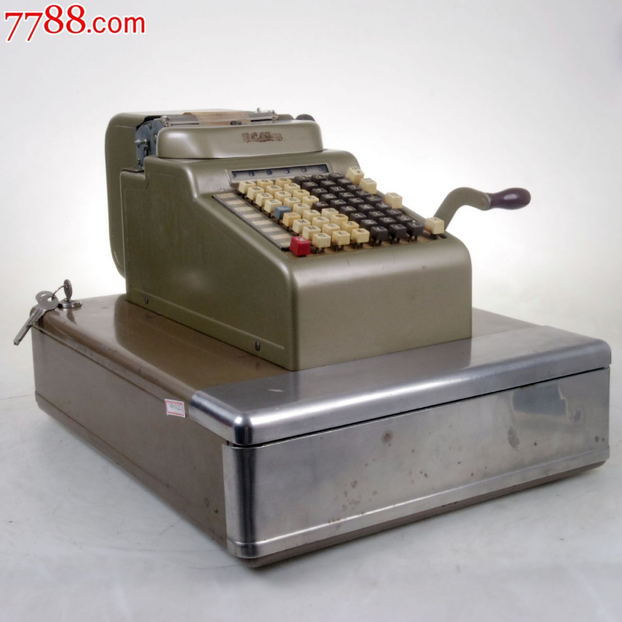 古董老物件日本艾伦rcallen老式手摇计算器收银机正常工作