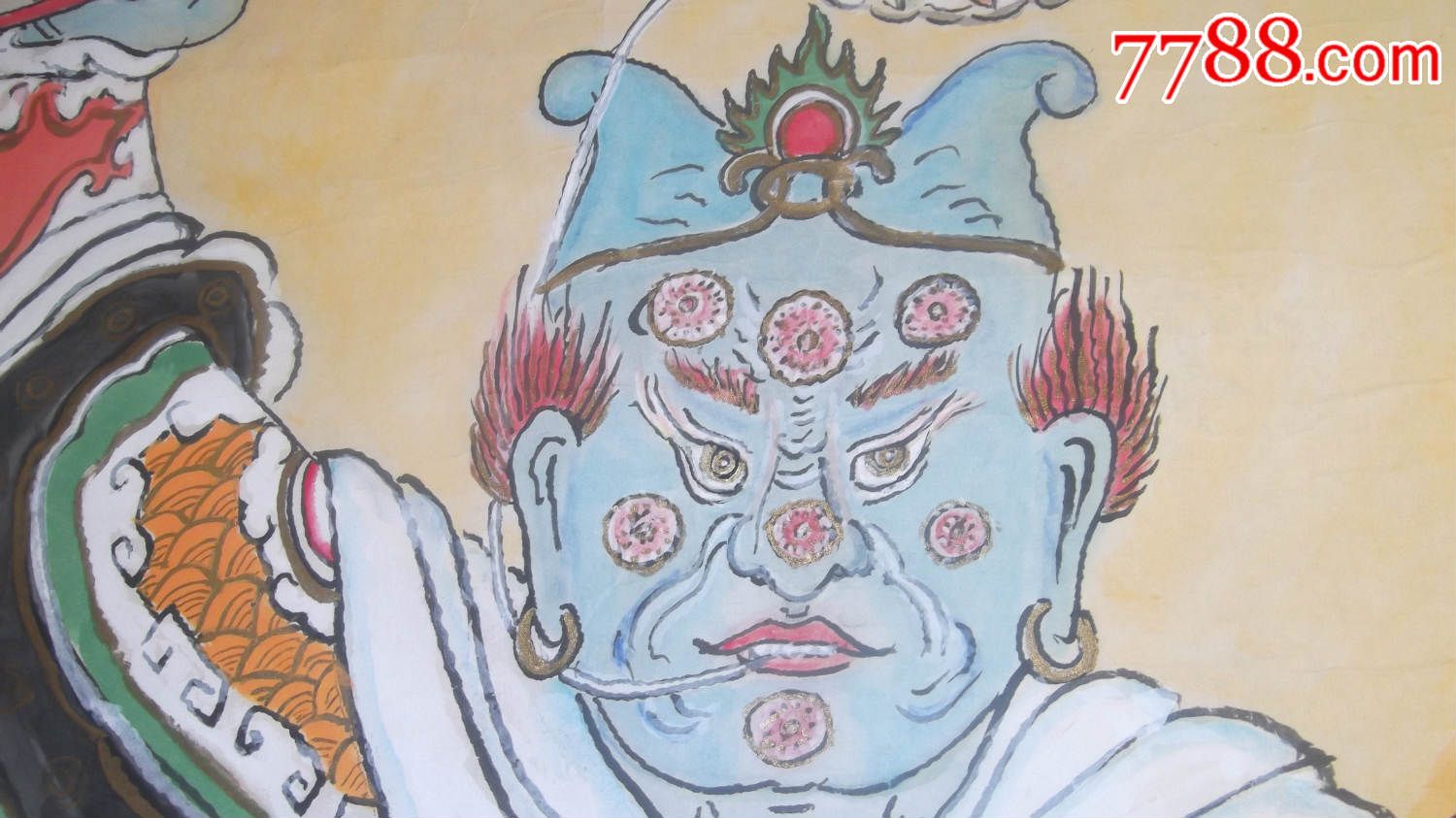 宗教人物画像,可能是魁星吧,原装原裱,可以挂的,无款