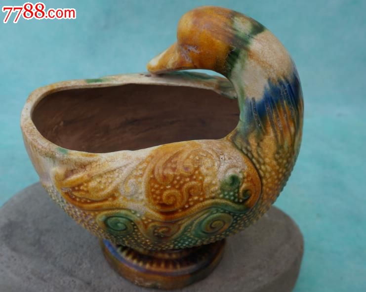出唐三彩鸭型杯_青花瓷_第2张_7788瓷器