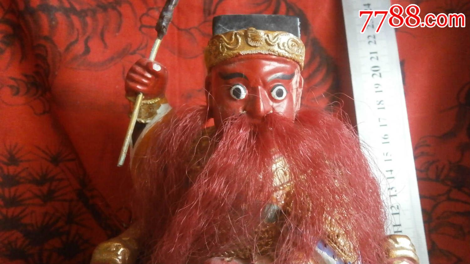 木雕神像红脸红胡子包内心全香樟木雕刻题材少动态少