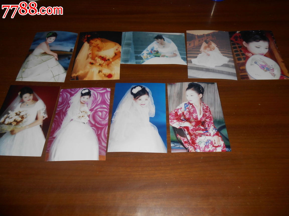 90年代农村新娘装扮图片