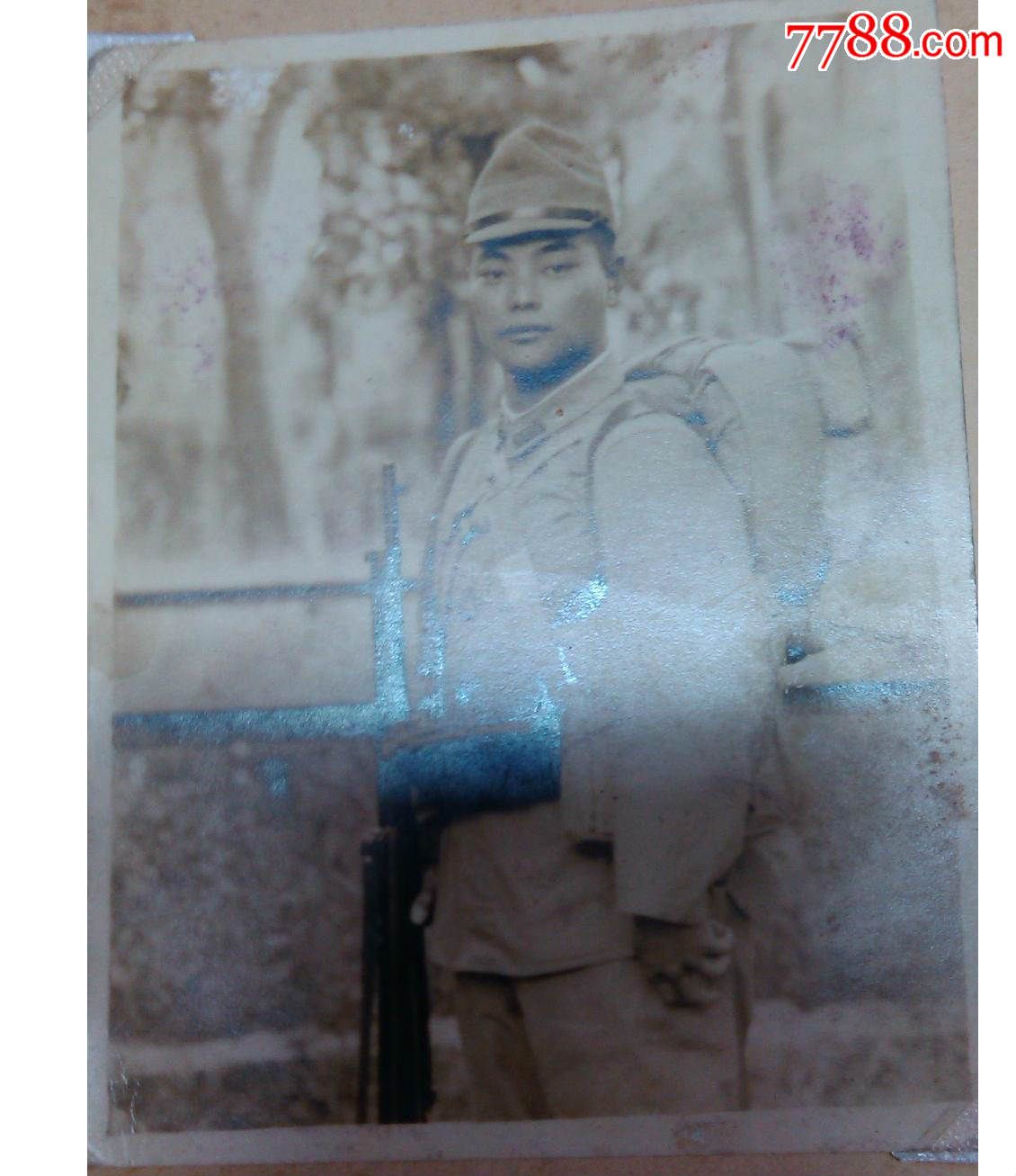 民国黑白老照片日本军人.男子单身照.7.5*9.5厘米.(4)经典收藏.