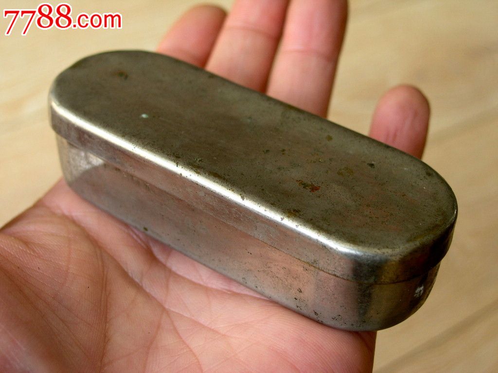 怀旧收藏151101以前行军携带铜镀铬条形针头消毒盒