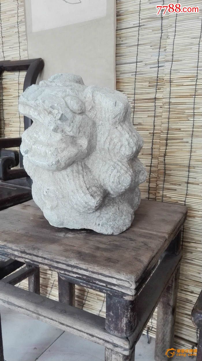 清代石雕狮子头