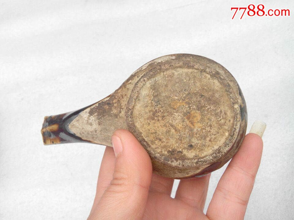 清代、磁州窑窑变釉油灯注子、全品，包老、_酱釉瓷/紫金釉【中华藏虫】_第5张_7788期刊网