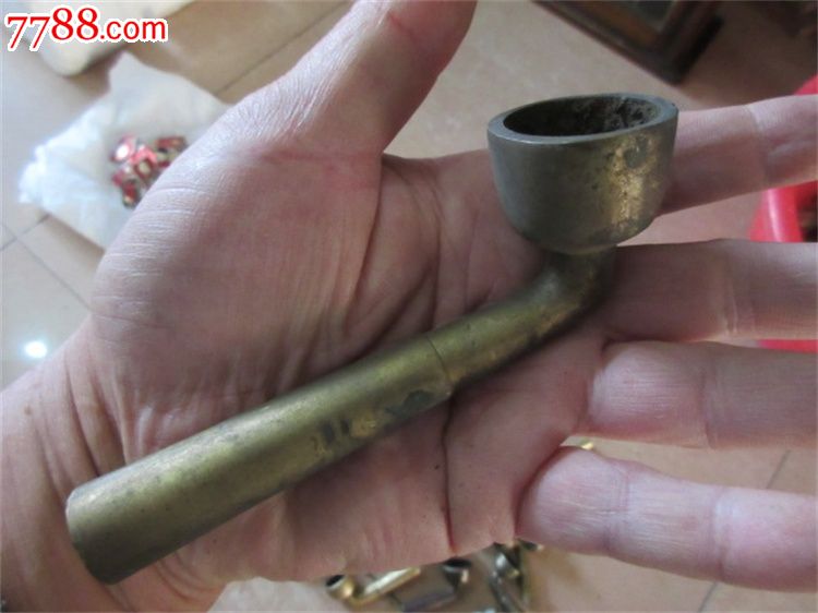 过去老人吸烟袋超大号铜烟锅烟嘴收藏烟文化怀旧历史记忆民风民俗