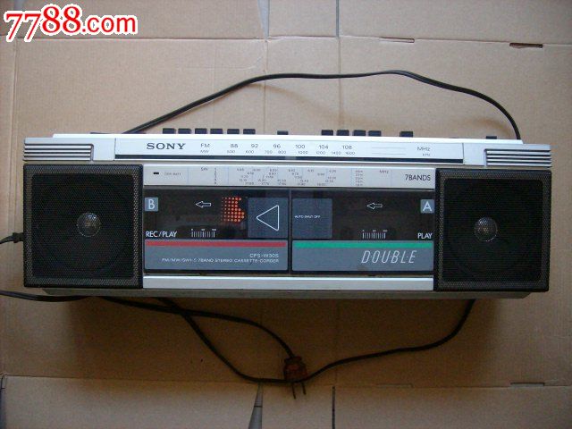 经典日本原装sony-cfs-w30s索尼小型双卡收录机