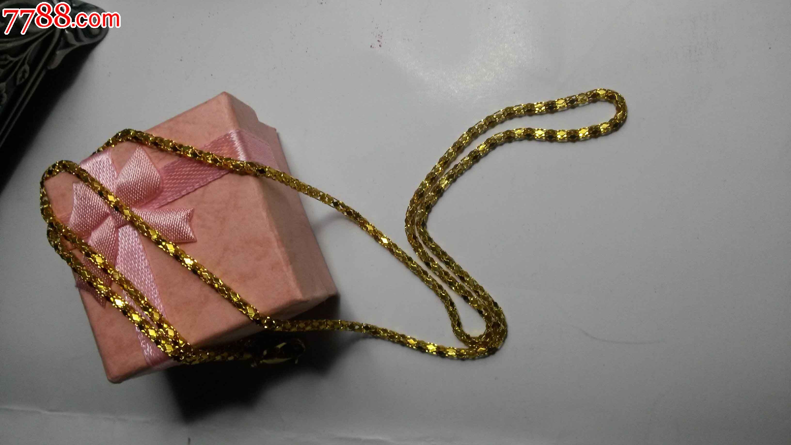 百搭镀黄金单链k金项链镀金仿金韩版品足金色加长女