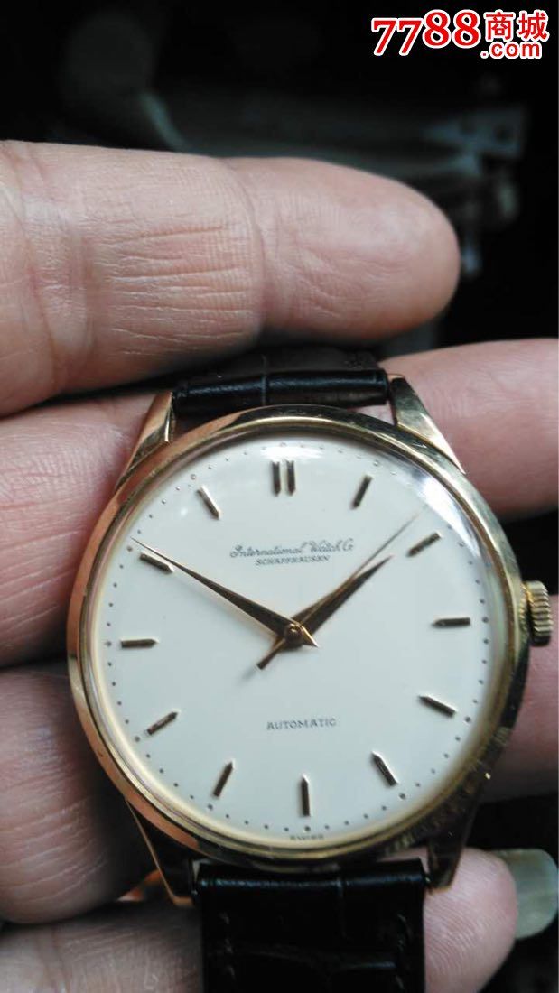 18k金老万国自动表美品