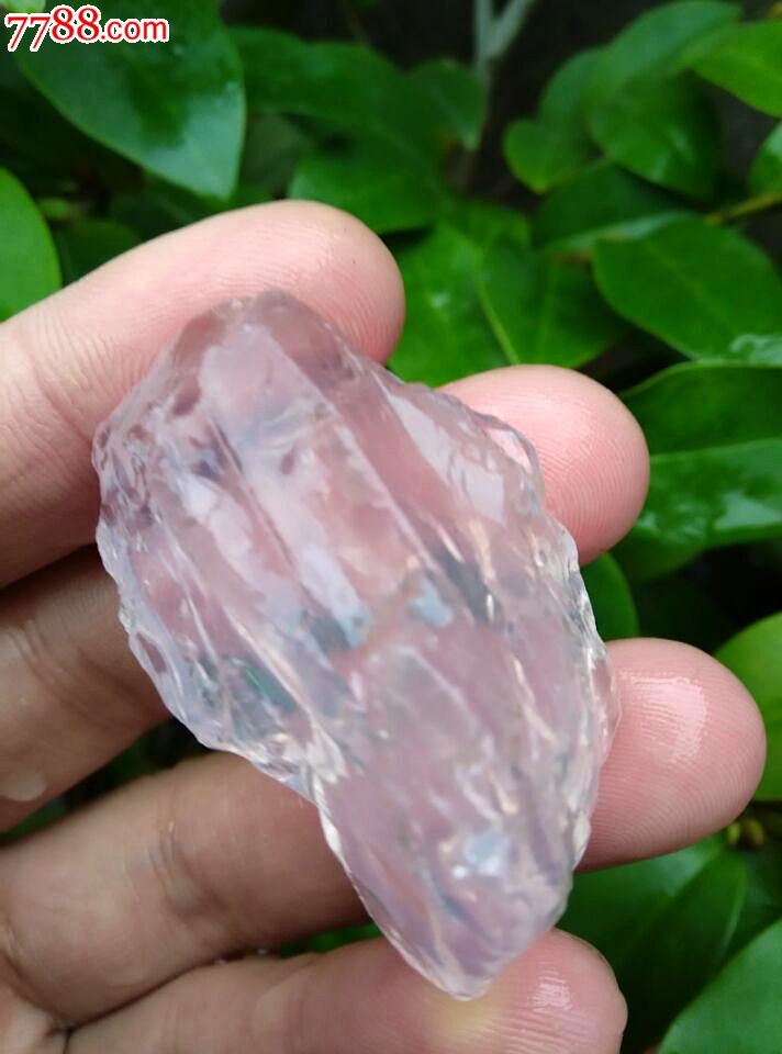 天然芙蓉晶冰种粉水晶原石一物一图假一赔十