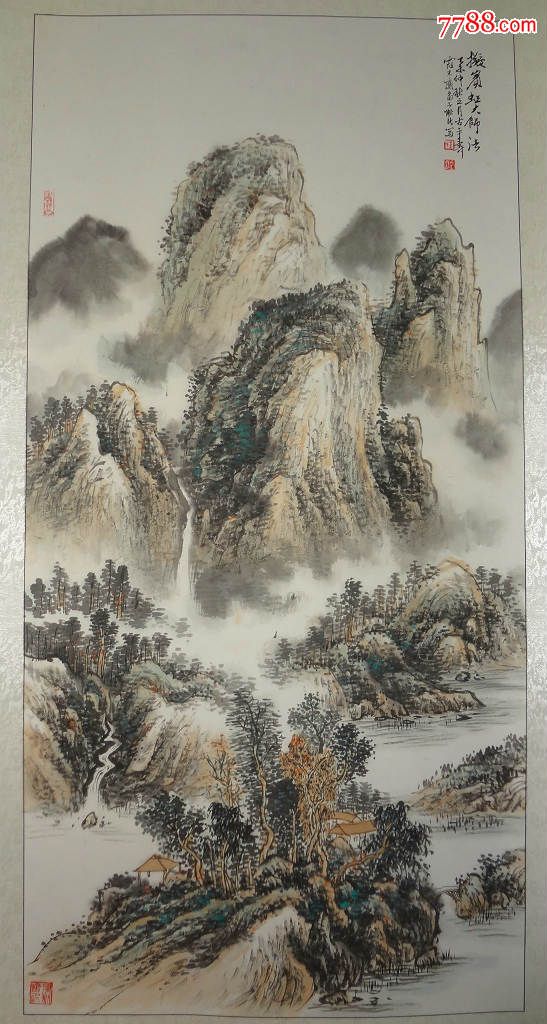 武际新四尺山水画_价格3000元【潍坊翰墨轩艺术画廊