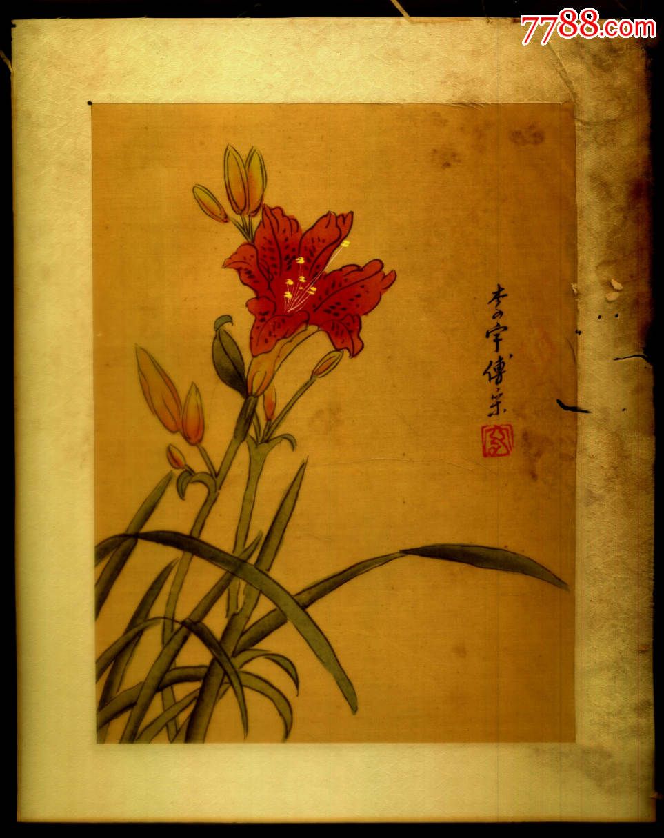 刚收来的老绢画-25厘米*20厘米(已经装裱)已经没有出品,成为历史值得