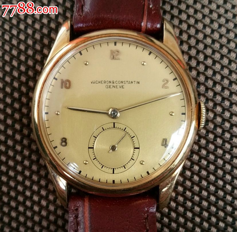 瑞士江诗丹顿18k金手动表