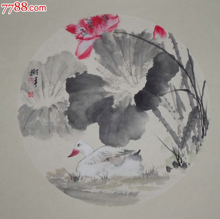 張淑平精品花鳥扇面小品-花鳥國畫原作--se33916876-零售-7788收藏