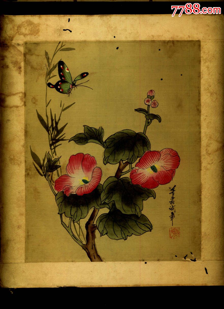 刚收来的老绢画-25厘米*20厘米