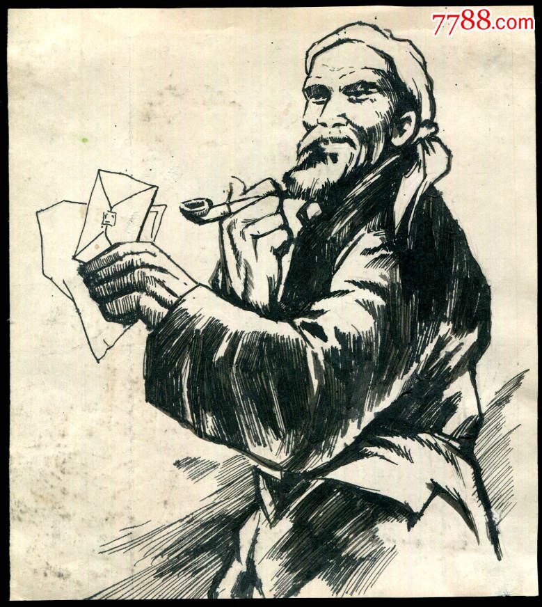 【老农民收到信后】