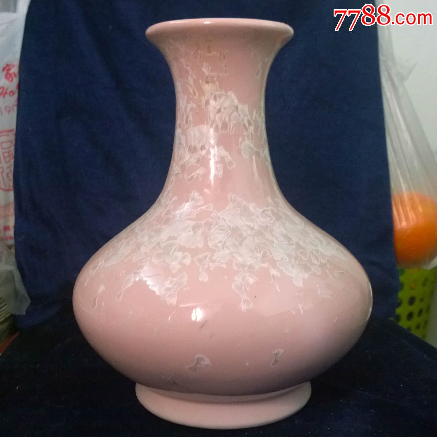 神手结晶釉花瓶1个辽宁省硅酸盐研究所陶瓷实验厂