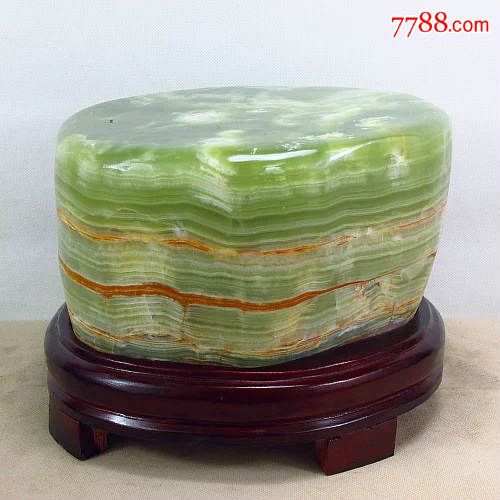 阿富汗古青玉石墩