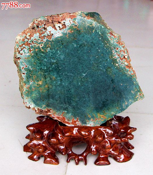 矿物晶体奇石宝玉石绿碧玉精品纯天然南非绿玉髓原石摆件送礼收藏_其