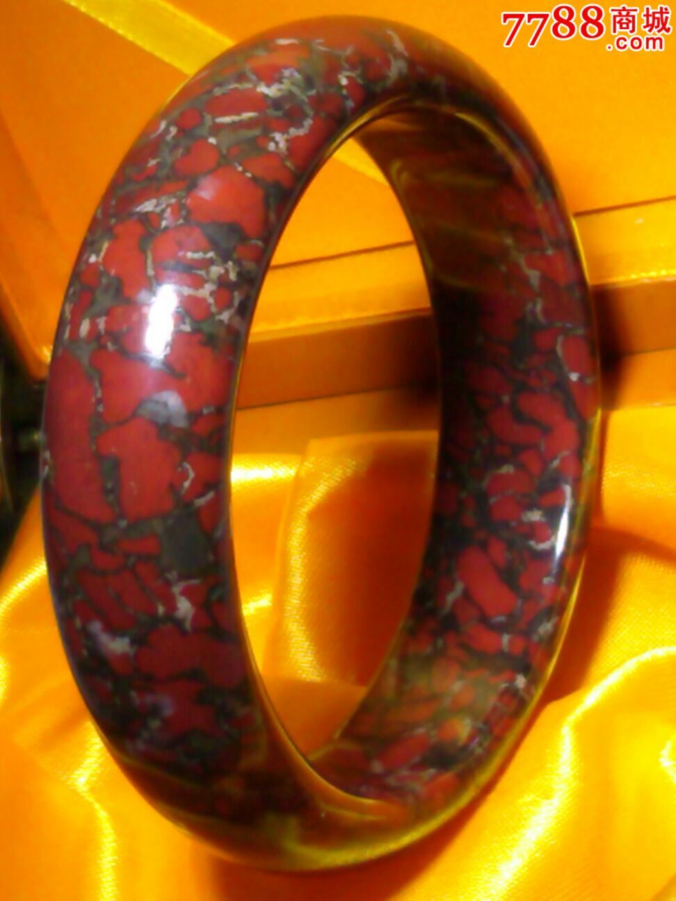 鸡血梅花玉手镯-价格:2680元-se34412288-其他玉石/玉器-零售-7788