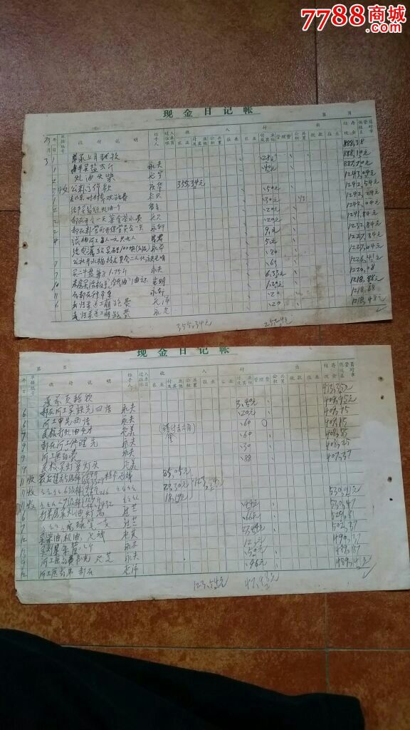 【罕品】73年现金日记账_账本/账册【好不好你说算】_第2张_7788画册