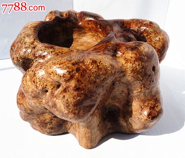 麻梨疙瘩根雕鼠李木把件摆件{烟缸}-se34636323-木雕摆件-零售-7788