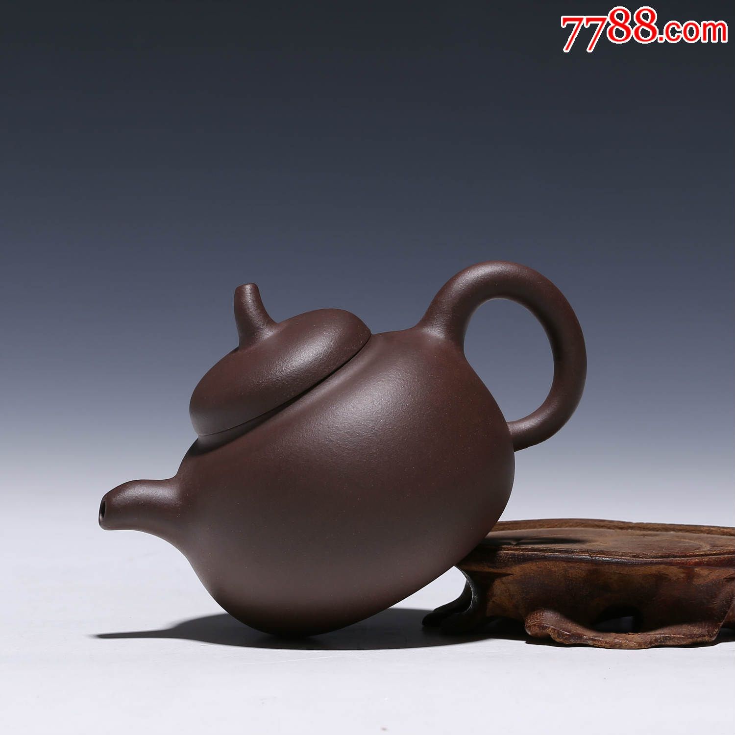 宜兴正品紫砂壶名家工艺师全手工紫茄泥茄段壶