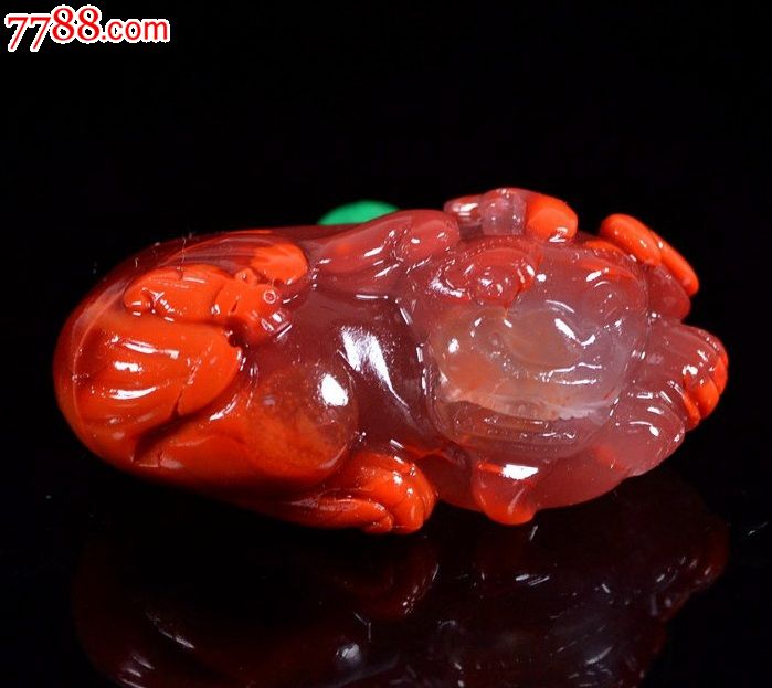 南红貔貅把件_玛瑙_第1张_7788琉璃收藏