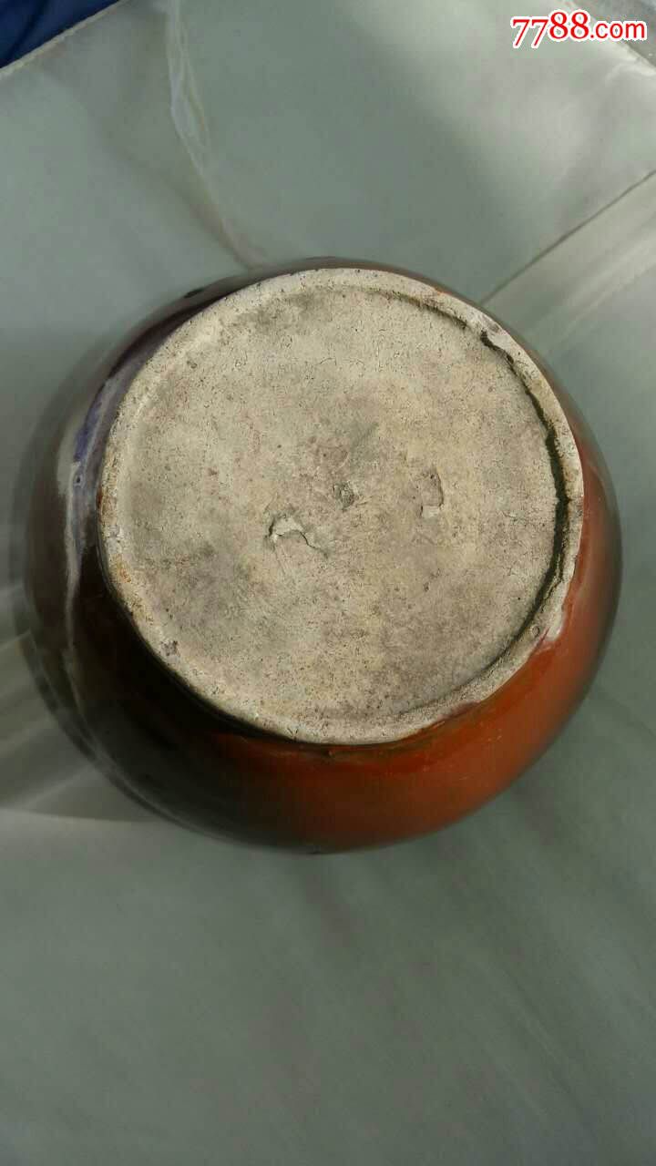 清代酱釉小罐2个