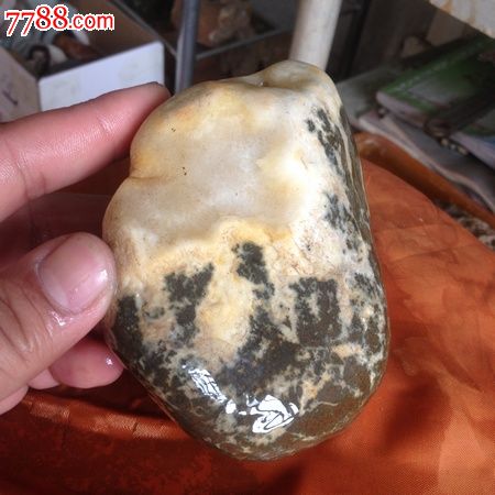 天然极品奇石石中玉雪山奇景