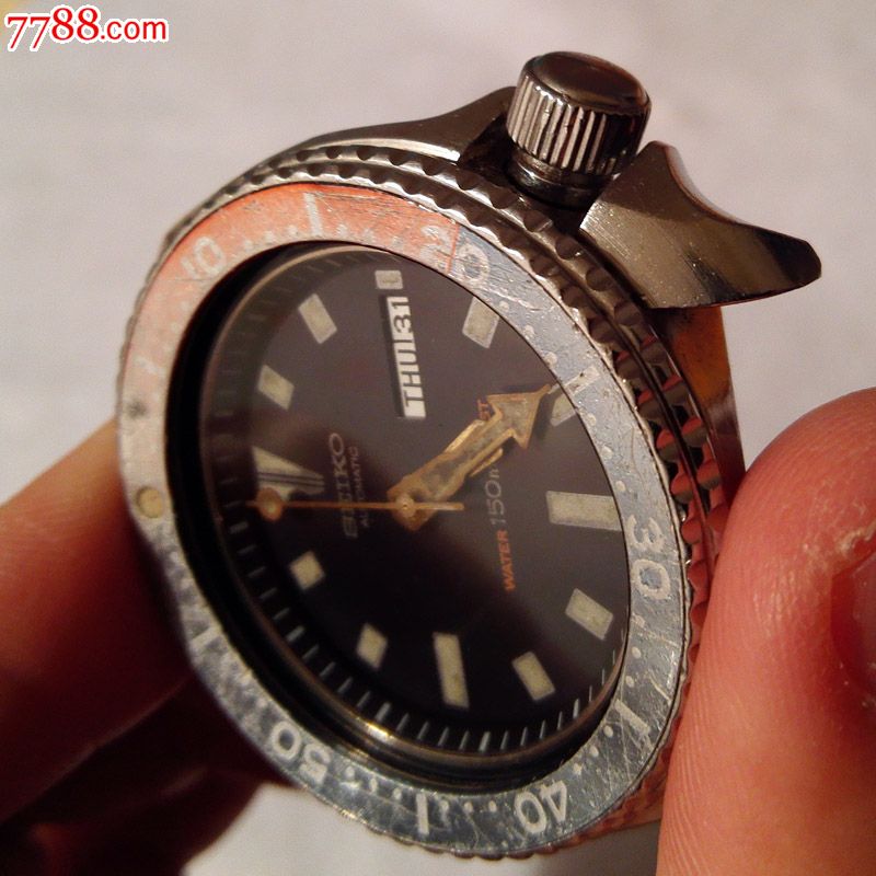 精工水鬼表潜水表精工潜水表瘦鲍鱼6309男表seiko大表圈古董全自动双