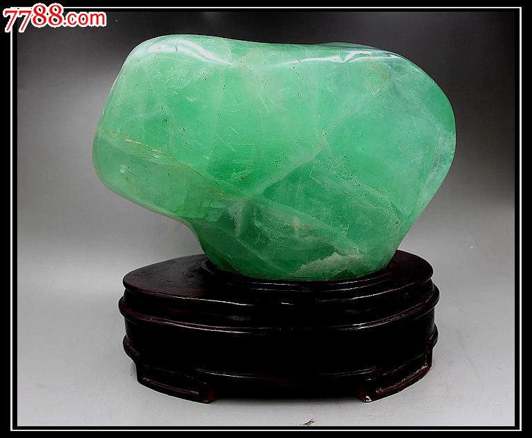 精品奇石原石绿萤石观赏石天然通透绿萤石原石翡翠绿萤石摆件20