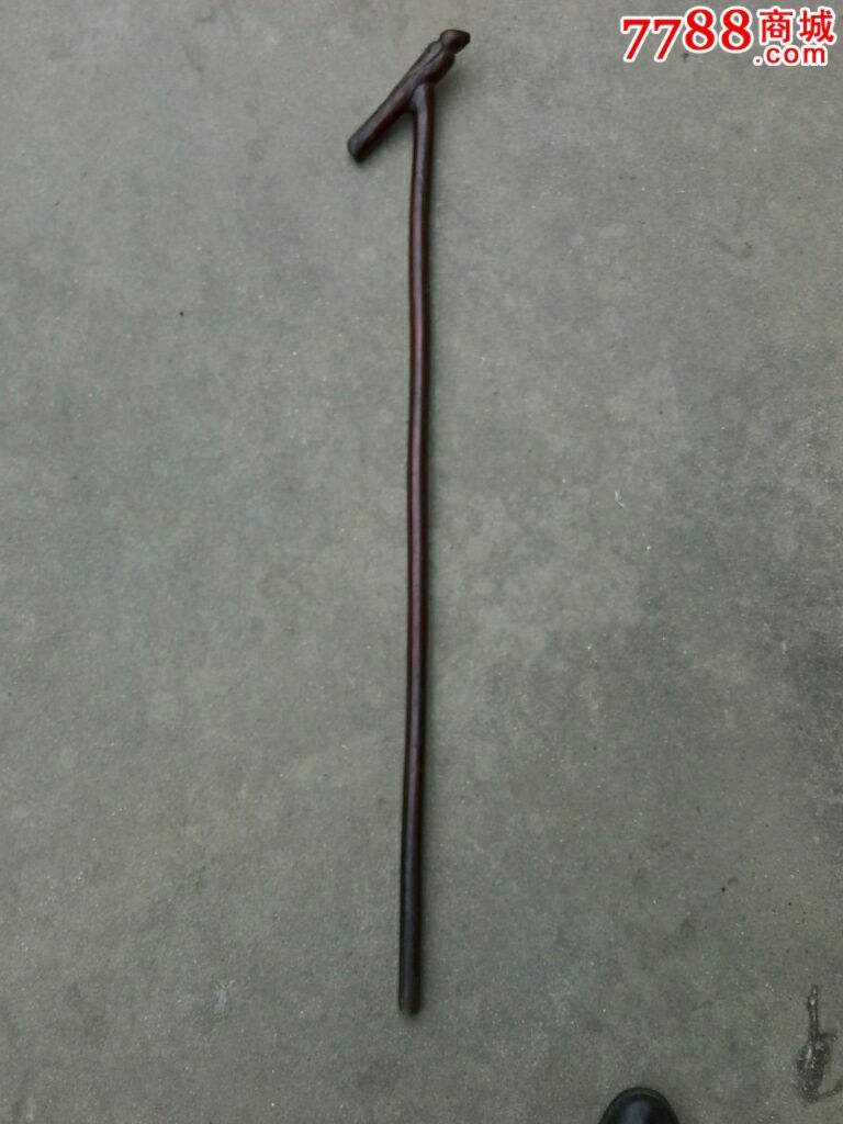 民国鸟头老拐杖一根
