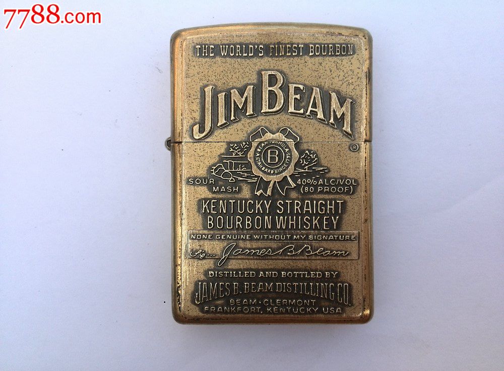 zippo纯铜贴章jimbeam系列