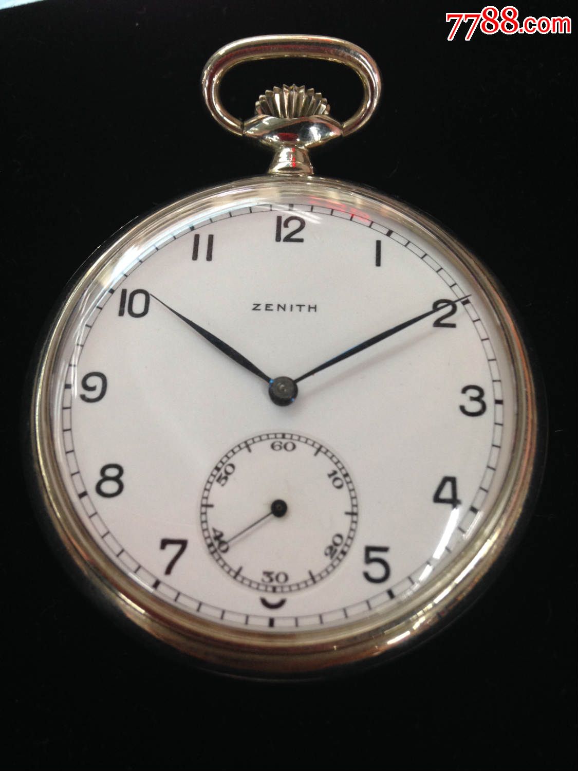 真力时zenith古董瓷盘怀表