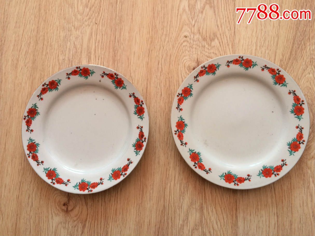 70年代景德镇瓷盘两只