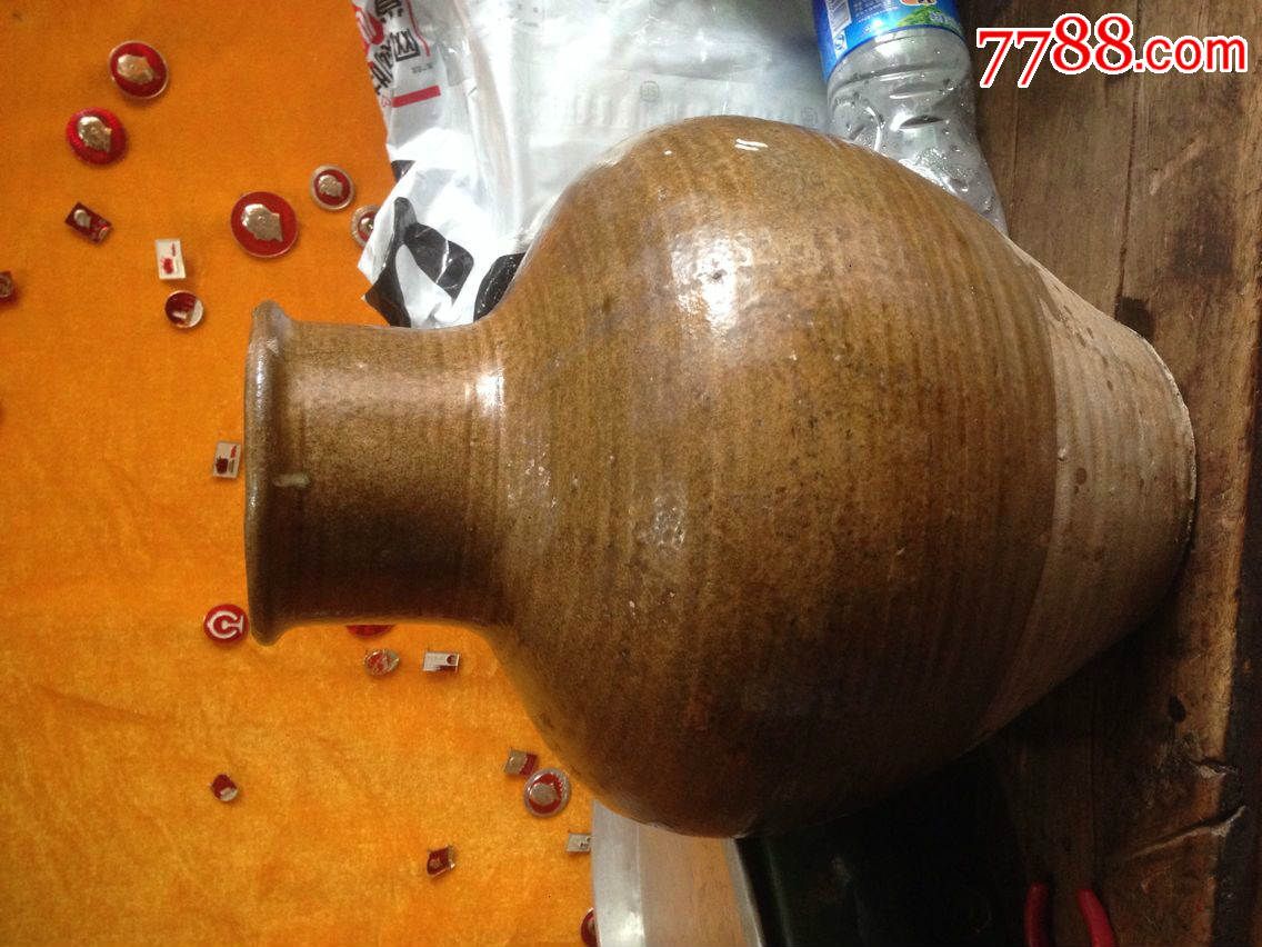 清代全品少见云南全细碎开片骨灰罐,大型