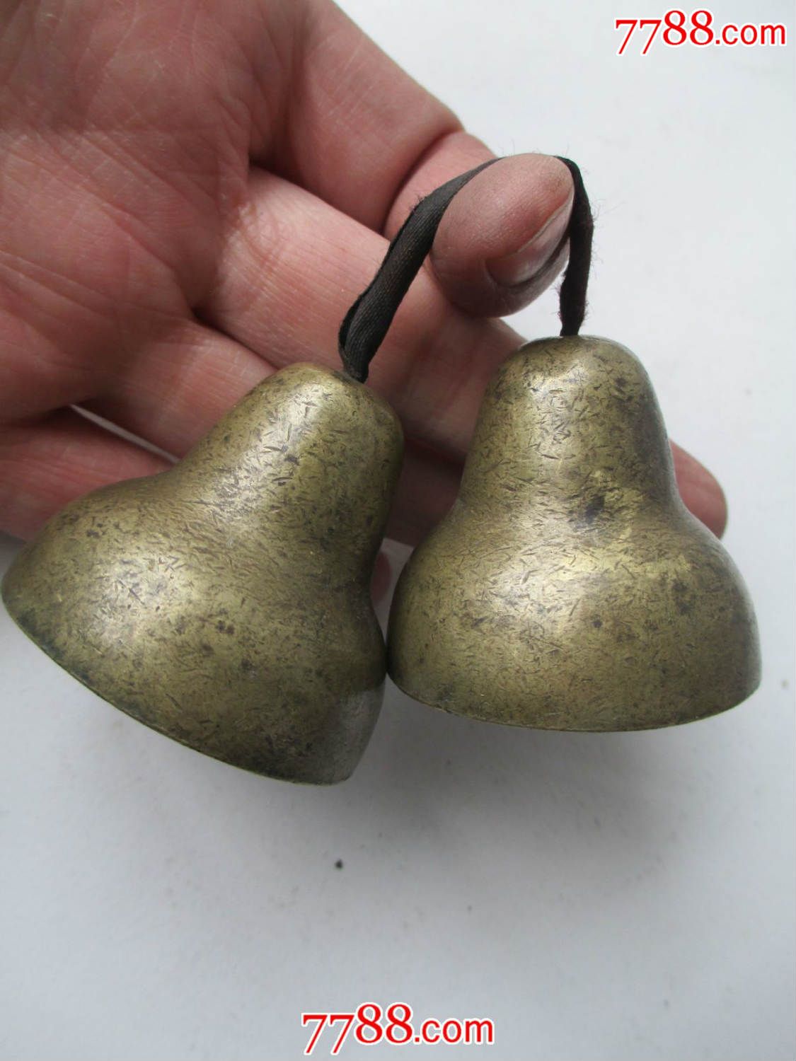 老乐器一对小撞铃铛