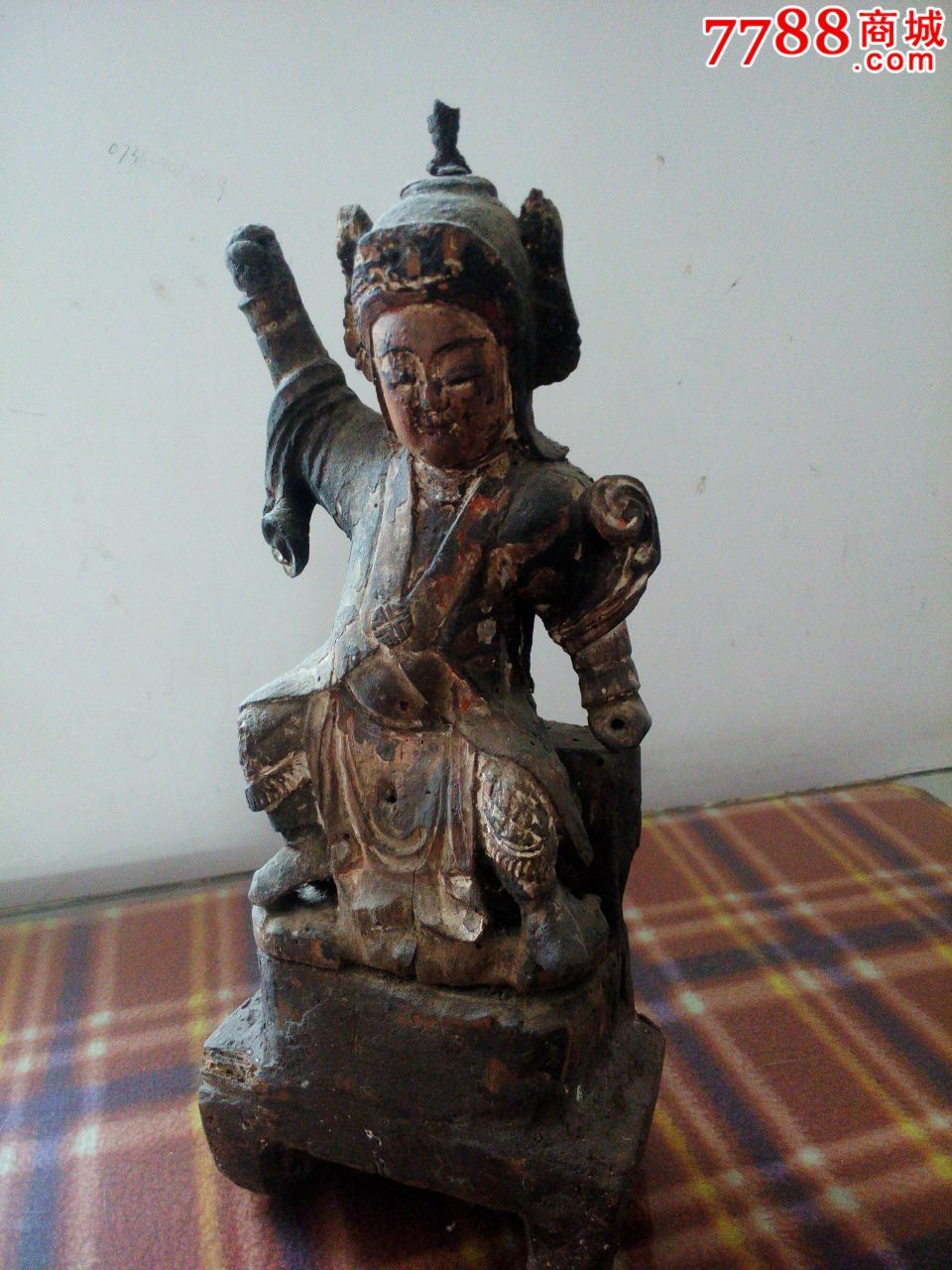 清代杨四将军造像_木佛像/人像_闲云居【7788收藏__收藏热线】