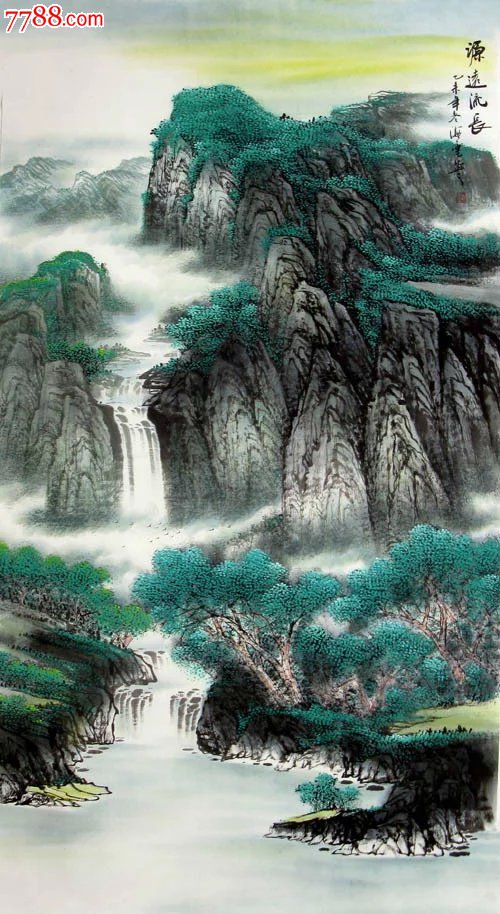 覃海云·六尺山水·11-20_山水国画原作_第1张_7788字画网