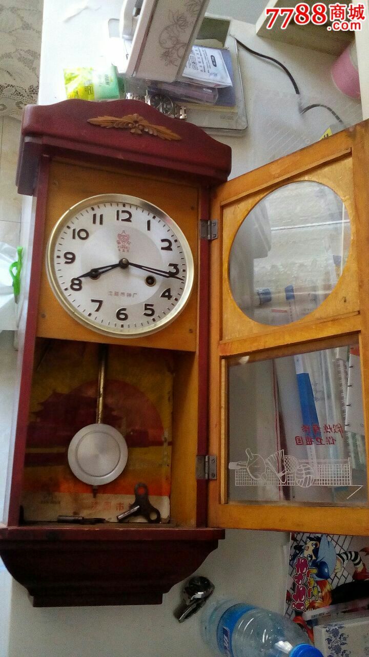 老式金杯挂钟001_座钟/落地钟_第2张_7788钟表收藏