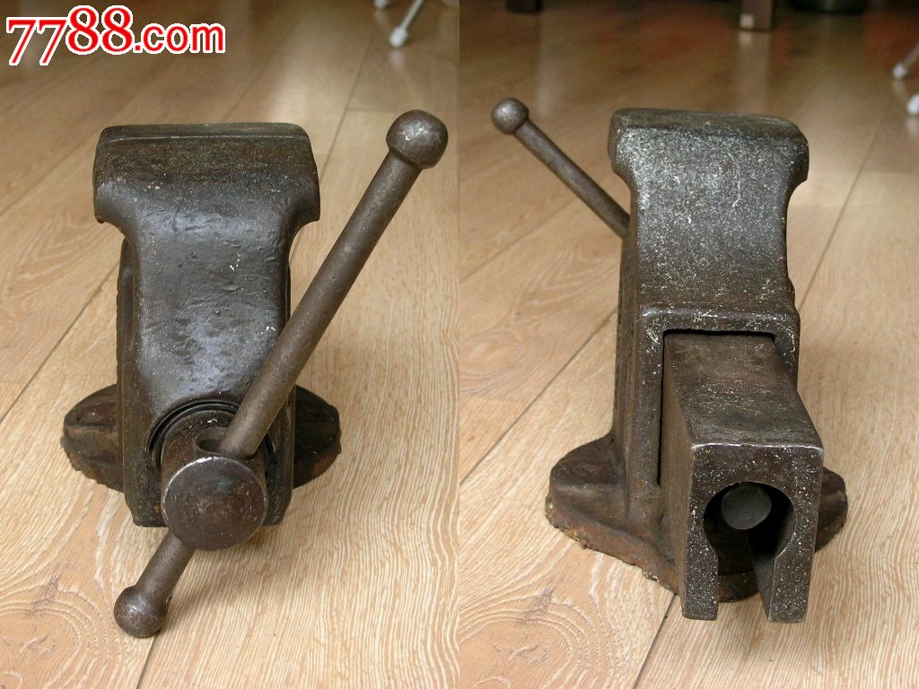 二战遗留1603-美国产特大号哥伦比亚columbian钢制台钳虎钳15.3kg