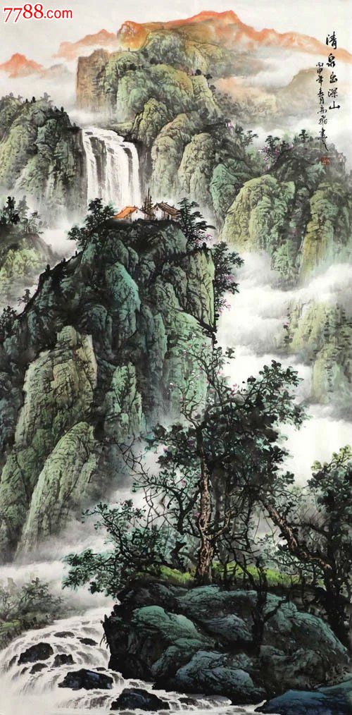 高飞·四尺中堂山水23-1_山水国画原作_第1张_7788字画网