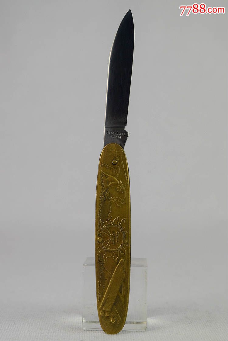 世博会纪念版开表刀水果刀精美浮雕配原盒_修表工具_欧洲古董生活馆