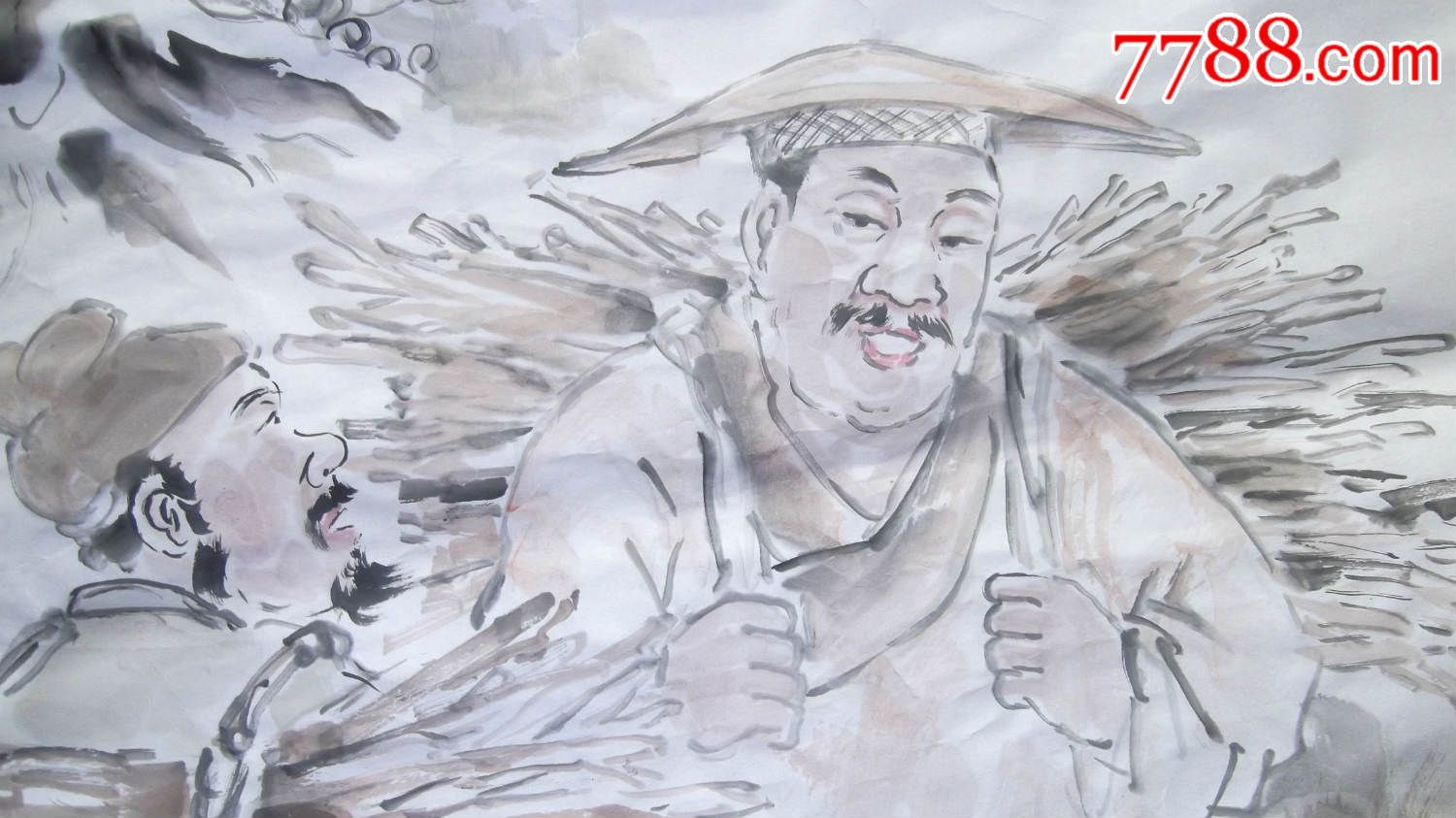 首页 零售 人物国画原作 渔樵耕读四条屏国画人物画风俗画,画的不