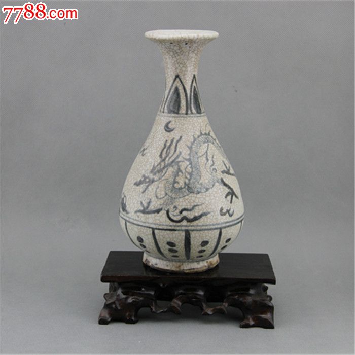 明洪武官窑青花单龙图玉壶春瓶-价格:1200元-se35721823-青花瓷-零售