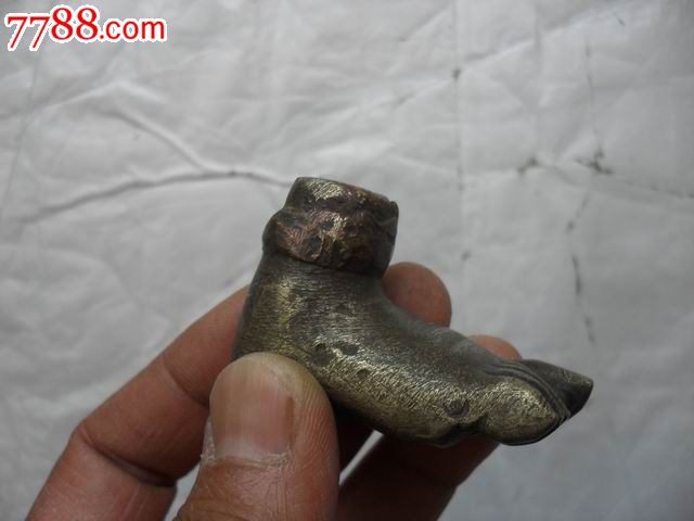 清代铜佛脚一只【包老包真】