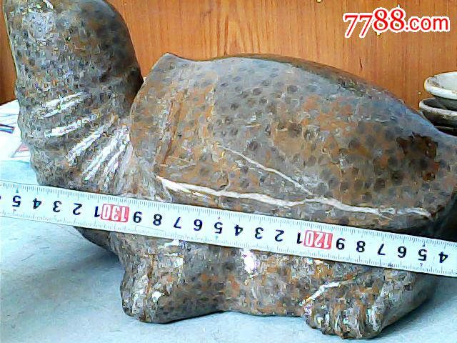 奇石摆件;晋南金钱石富贵石"长寿龟"30厘米*21厘米*16厘米重18市斤