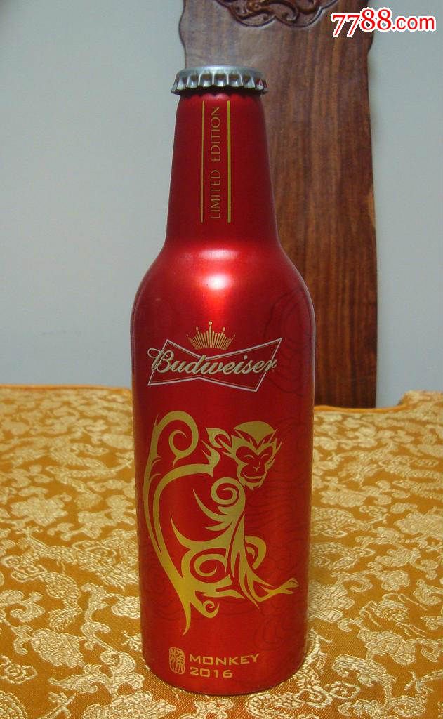 百威啤酒猴年限量版铝罐(带盖)